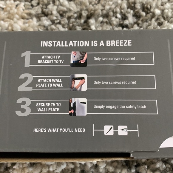 NWT, SimplySafe fixed position TV wall mount 22-50 inch, 80lbs weight capacity - Picture 6 of 8